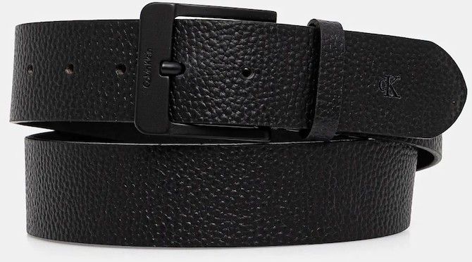 Kožený opasok Calvin Klein čierna farba, LV04G7021G