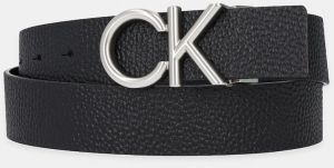 Obojstranný kožený opasok Calvin Klein čierna farba, LV04D7035G