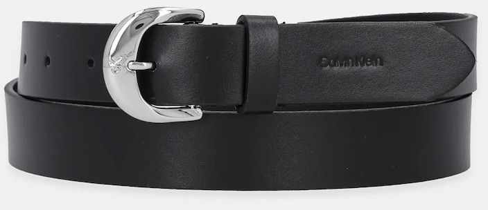 Kožený opasok Calvin Klein čierna farba, LV04K7015G