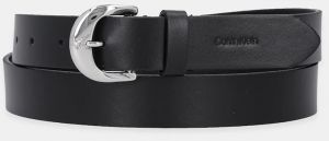Kožený opasok Calvin Klein čierna farba, LV04K7015G