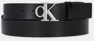 Kožený opasok Calvin Klein čierna farba, LV04K7018G