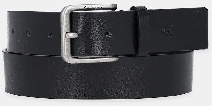 Kožený opasok Calvin Klein čierna farba, LV04G7035G