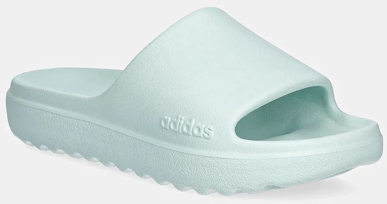 Šľapky adidas 0 tyrkysová farba, JQ7461