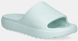 Šľapky adidas 0 tyrkysová farba, JQ7461