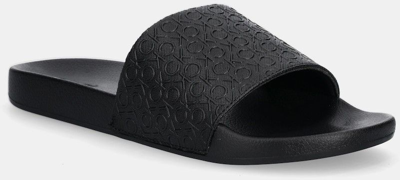 Šľapky Calvin Klein POOL SLIDE MONO čierna farba, HM0HM01968
