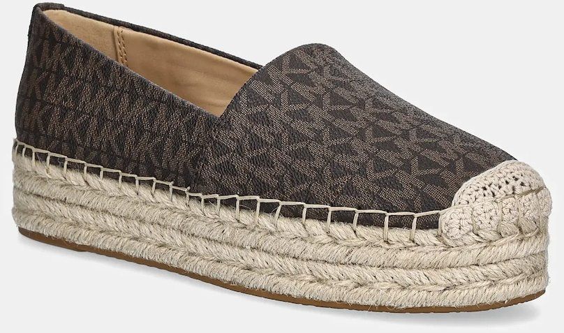 Espadrilky MICHAEL Michael Kors Lynn hnedá farba, na platforme, 40S5LYFP1B.200