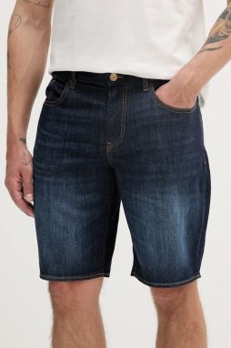 Rifľové krátke nohavice Armani Exchange tmavomodrá farba, XM000073 AF13089