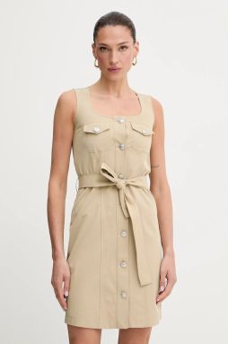 Šaty Liu Jo béžová farba, mini, priliehavé, WA5264.T4277