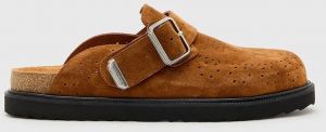 Semišové šľapky AllSaints Randal Mule hnedá farba, M003FC
