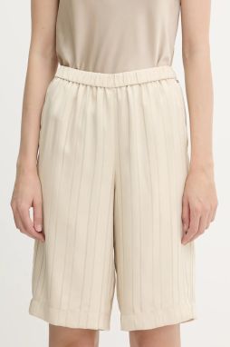 Šortky Armani Exchange béžová farba, vysoký pás, XW000483 AF12744