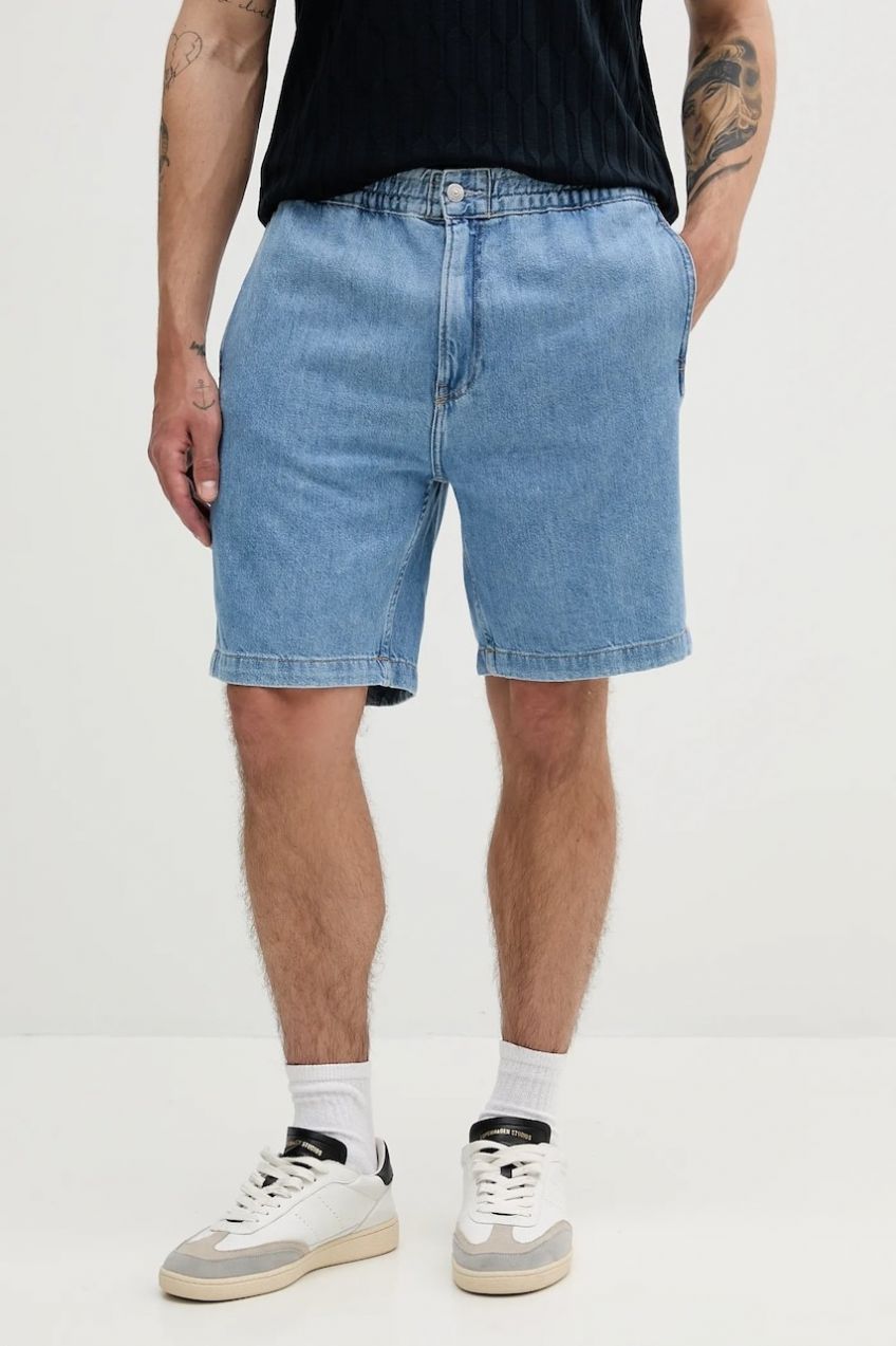 Rifľové krátke nohavice Calvin Klein Jeans J30J327506