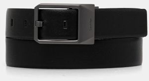 Obojstranný kožený opasok Calvin Klein čierna farba, LV04D7011G