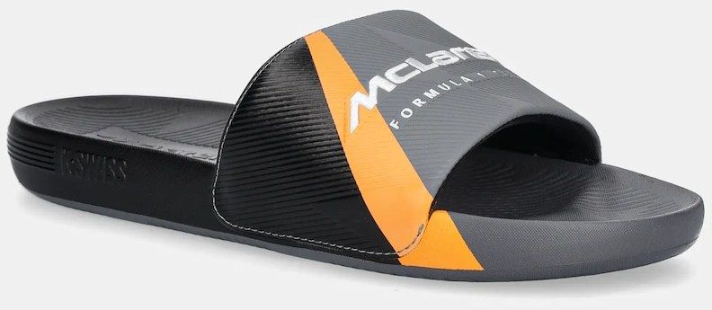 Šľapky K-Swiss SLIDE SNDL X MCLAREN šedá farba, 04422.090.M