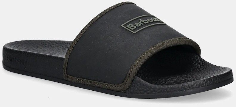 Šľapky Barbour Cresswell čierna farba, MBS0020BK51