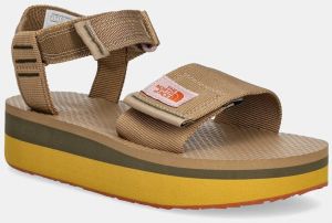 Sandále The North Face Skeena Platform béžová farba, na platforme, NF0A8AE779H1