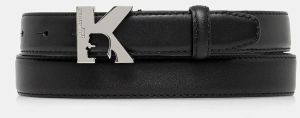 Kožený opasok Karl Lagerfeld Jeans čierna farba, A3W33120