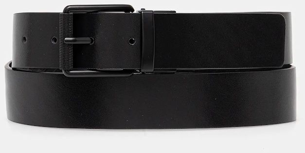 Kožený opasok Karl Lagerfeld Jeans čierna farba, A3M33126