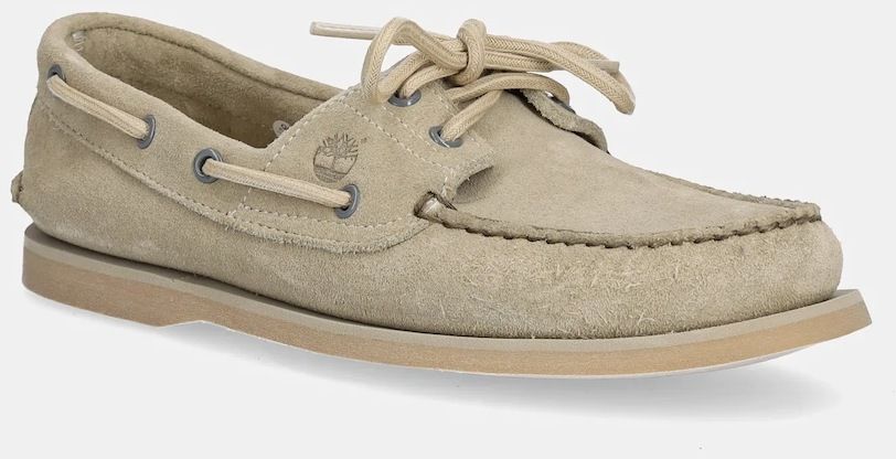 Semišové mokasíny Timberland Classic Boat zelená farba, TB0A4187EVV1