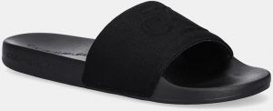 Šľapky Calvin Klein Jeans SLIDE HF MONO CV čierna farba, YM0YM01282