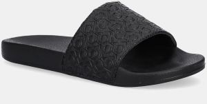 Šľapky Calvin Klein Jeans POOL SLIDE MONO čierna farba, HW0HW02541