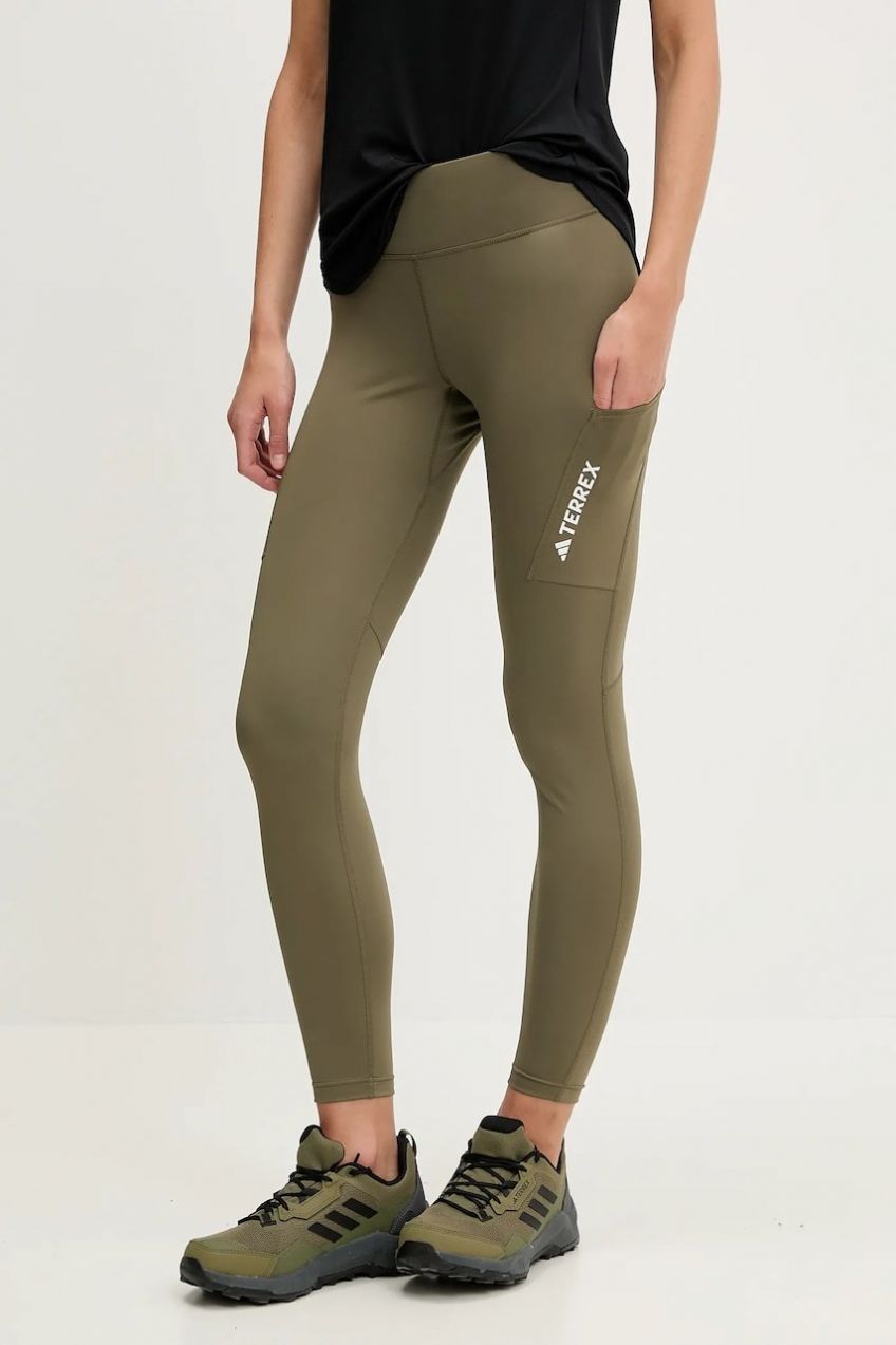 Legíny adidas TERREX Multi zelená farba, jednofarebné, JF1267