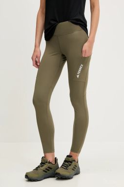 Legíny adidas TERREX Multi zelená farba, jednofarebné, JF1267