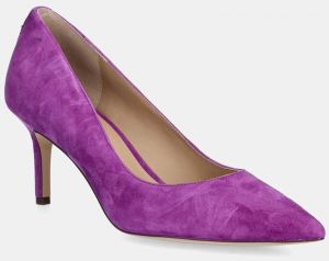 Semišové lodičky Lauren Ralph Lauren Lanette fialová farba, 802962173004