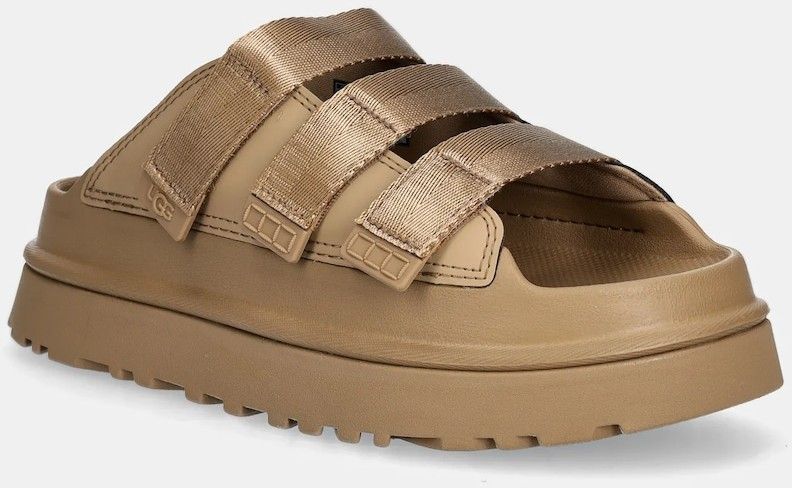 Šľapky UGG Goldenglow Slide hnedá farba, na platforme, 1167430-DND