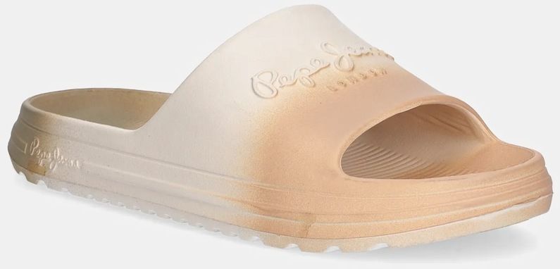 Šľapky Pepe Jeans BEACH SLIDECOL W béžová farba, PLS70166