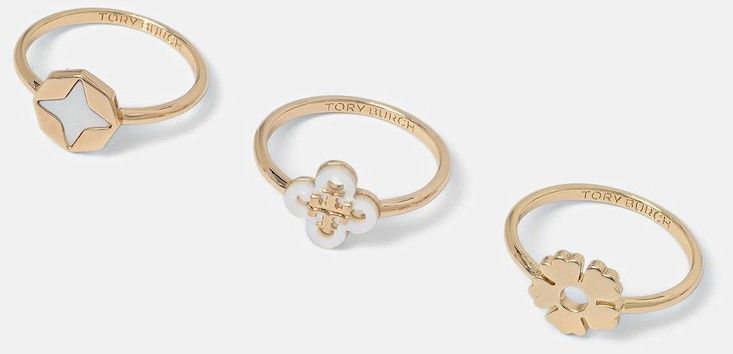 Prstienky Tory Burch Clover 3-pak 168080-700