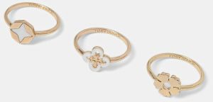 Prstienky Tory Burch Clover 3-pak 168080-700