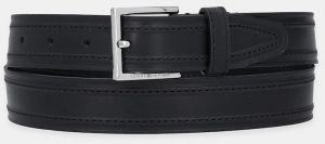 Kožený opasok Tommy Hilfiger čierna farba, AM0AM13441