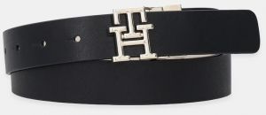 Kožený opasok Tommy Hilfiger čierna farba, AW0AW17495