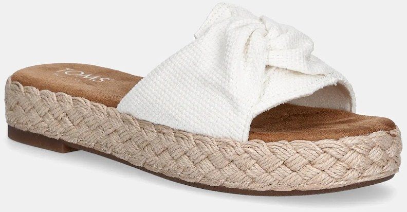 Šľapky Toms BEACHSIDE biela farba, na platforme, 10021972