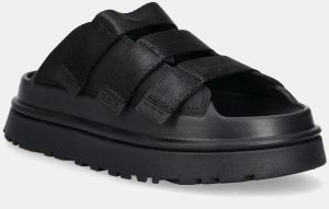 Šľapky UGG Goldenglow Slide čierna farba, na platforme, 1167430-BLK