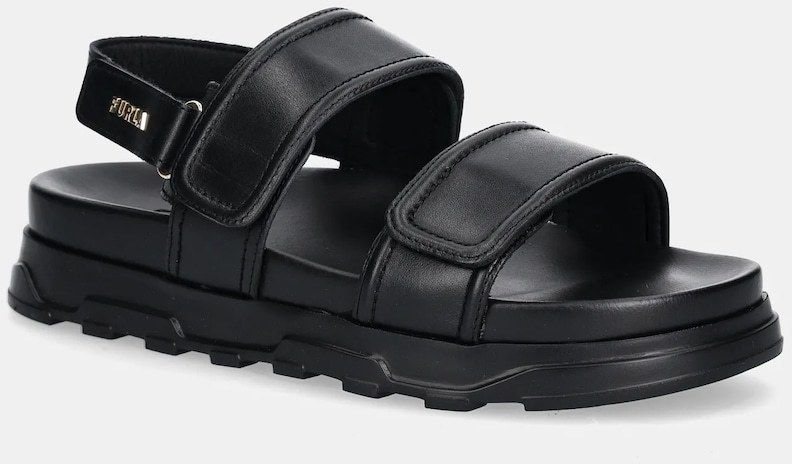 Kožené sandále Furla Sporty Chic Sandal čierna farba, na platforme, YJ52SPC Y62000 O6000