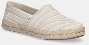 Espadrilky Toms NATURAL WOVEN STRIPES béžová farba, 10021816