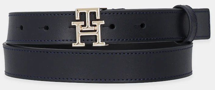 Kožený opasok Tommy Hilfiger tmavomodrá farba, AW0AW17496