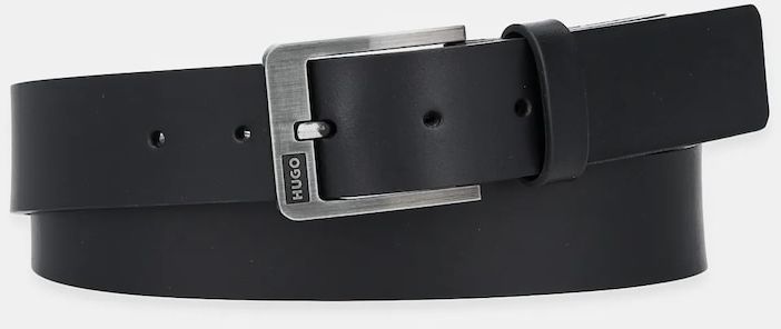 Kožený opasok HUGO čierna farba, 50548366