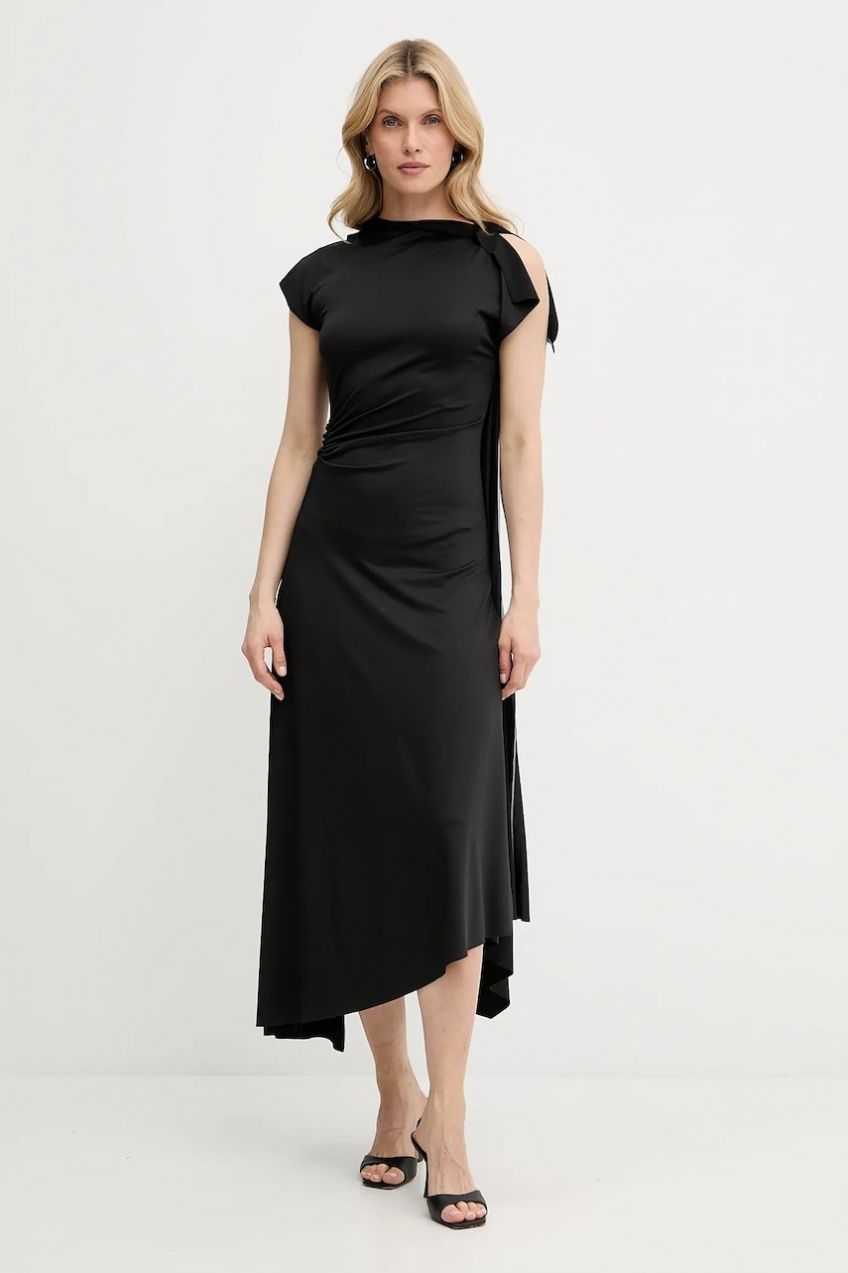 Šaty Victoria Beckham čierna farba, maxi, áčkový strih, 1325JDR006471A