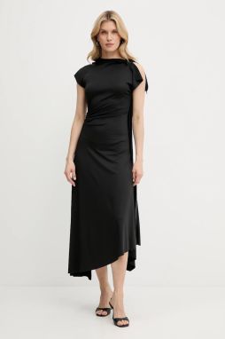 Šaty Victoria Beckham čierna farba, maxi, áčkový strih, 1325JDR006471A