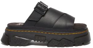 Šľapky Dr. Martens Mattison čierna farba, na platforme, DM40900001