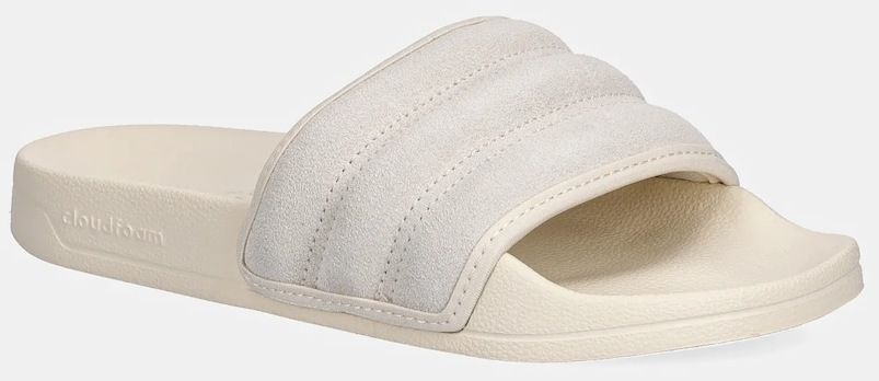 Semišové šľapky adidas Adilette Noshower béžová farba, JP5191