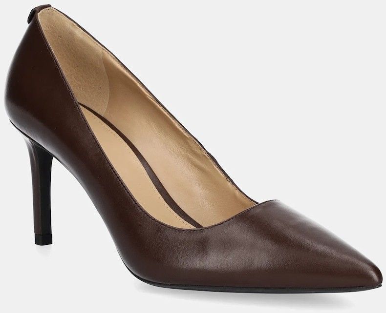 Kožené lodičky MICHAEL Michael Kors Alina hnedá farba, 40F2HNMP2L.213