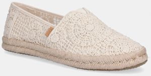 Espadrilky Toms CROCHET LACE béžová farba, 10021941