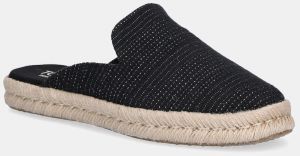 Espadrilky Toms METALLIC LINEN STRIPE čierna farba, 10021880