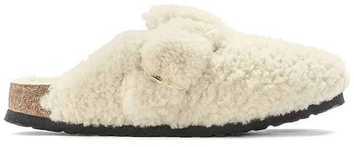 Papuče Birkenstock Boston Big Buckle Teddy béžová farba, 1025664