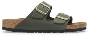 Kožené šľapky Birkenstock Arizona zelená farba, 1027948