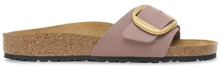 Nubukové šľapky Birkenstock Madrid Big Buckle fialová farba, 1030542