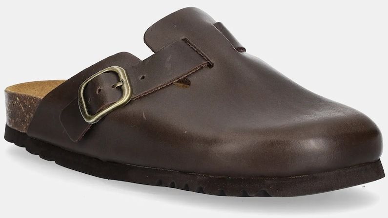 Kožené šľapky Scholl FAE hnedá farba, F318171590